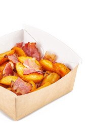 Картофель дольки с беконом