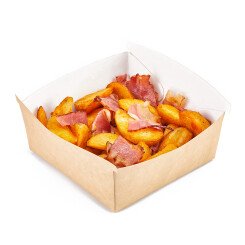 Картофель дольки с беконом